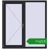 Ціноутворення Вікна 1300x1400 мм REHAU Euro 60 BLACK_ULTI-MATT з двох сторін. Ціна: ₴11,621.74