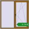 Ціноутворення Вікна 1500x1500 мм REHAU Euro 70 LIGHT_OAK з двох сторін. Ціна: ₴15,733.77