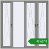 Ціноутворення Вікна 2000x2000 мм Altest Pony 375 RAL 9007 Grey aluminium з двох сторін. Ціна: ₴43,627.36
