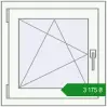 Ціноутворення Tilt-and-Turn 600x600 mm REHAU Euro 70 RAL 9016 Traffic white two-sided. Ціна: ₴3,174.69