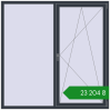 Ціноутворення Tilt-and-Turn 1800x1800 mm REHAU Euro 70 ANTHRACITE_GREY_STRUKTURAL two-sided. Ціна: ₴23,204.28