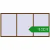 Ціноутворення Вікна 2900x1400 мм REHAU Euro 60 WALNUT з двох сторін. Ціна: ₴13,222.25