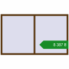 Ціноутворення Вікна 2000x1200 мм REHAU Euro 60 WALNUT з двох сторін. Ціна: ₴8,386.76