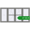 Ціноутворення Вікна 2400x1200 мм Altest Pony 375 RAL 9007 Grey aluminium з двох сторін. Ціна: ₴37,129.94