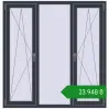 Ціноутворення Вікна 1500x1550 мм REHAU Euro 70 ANTHRACITE_GREY_STRUKTURAL з двох сторін. Ціна: ₴23,947.90