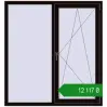 Ціноутворення Вікна 1400x1500 мм REHAU Euro 60 BLACK_BROWN з двох сторін. Ціна: ₴12,117.21