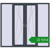 Ціноутворення Вікна 2000x1800 мм REHAU Euro 60 ANTHRACITE_GREY_STRUKTURAL з двох сторін. Ціна: ₴22,103.82