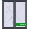 Ціноутворення Вікна 1600x1800 мм REHAU SYNEGO MD ANTHRACITE_GREY_STRUKTURAL з двох сторін. Ціна: ₴29,061.24