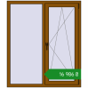 Ціноутворення Вікна 1200x1400 мм REHAU Brillant-Design GOLDEN OAK з двох сторін. Ціна: ₴16,986.10
