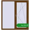 Ціноутворення Вікна 1300x1400 мм REHAU Euro 70 WALNUT з двох сторін. Ціна: ₴16,052.00