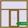 Ціноутворення Вікна 1500x1500 мм REHAU SYNEGO MD LIGHT_OAK з двох сторін. Ціна: ₴21,074.64