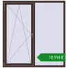 Ціноутворення Вікна 1600x1700 мм Altest Pony 375 RAL 8017 Chocolate brown з двох сторін. Ціна: ₴18,913.81