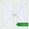 Ціноутворення Вікна 1300x1340 мм REHAU Brillant-Design Білий (RAL 9016) з двох сторін. Ціна: ₴12,867.31