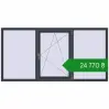 Ціноутворення Вікна 2200x1100 мм REHAU SYNEGO MD ANTHRACITE_GREY_STRUKTURAL з двох сторін. Ціна: ₴24,770.12