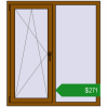 Ціноутворення Вікна 1200x1350 мм REHAU Euro 70 GOLDEN OAK з двох сторін. Ціна: $270.78