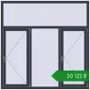 Ціноутворення Вікна 1800x1800 мм REHAU Euro 60 ANTHRACITE_GREY_STRUKTURAL з двох сторін. Ціна: ₴20,122.37