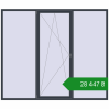 Ціноутворення Вікна 2700x2300 мм REHAU Euro 60 ANTHRACITE_GREY_STRUKTURAL з двох сторін. Ціна: ₴28,446.89