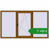 Ціноутворення Вікна 2100x1200 мм REHAU Euro 60 GOLDEN OAK з двох сторін. Ціна: ₴17,488.39