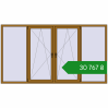 Ціноутворення Вікна 2800x1550 мм REHAU Euro 70 LIGHT_OAK з двох сторін. Ціна: ₴30,767.08