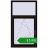 Ціноутворення Вікна 820x1459 мм REHAU Euro 60 BLACK_BROWN з двох сторін. Ціна: ₴8,249.23