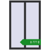 Ціноутворення Вікна 800x1240 мм REHAU Brillant-Design ANTHRACITE_GREY_GLATT з двох сторін. Ціна: ₴8,777.13