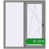 Ціноутворення Вікна 1300x1500 мм Altest Pony 375 RAL 9007 Grey aluminium з двох сторін. Ціна: ₴20,169.34