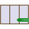 Ціноутворення Вікна 2200x1500 мм REHAU Euro 60 WALNUT з двох сторін. Ціна: ₴11,847.92