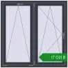 Ціноутворення Вікна 1300x1300 мм REHAU Euro 70 ANTHRACITE_GREY_STRUKTURAL з двох сторін. Ціна: ₴17,031.12