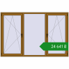 Ціноутворення Вікна 2300x1500 мм REHAU Euro 70 LIGHT_OAK з двох сторін. Ціна: ₴24,641.20