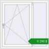 Ціноутворення Вікна 1200x1200 мм Altest Pony 375 RAL 9016 Traffic white з двох сторін. Ціна: ₴11,289.67