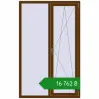 Ціноутворення Вікна 1200x1900 мм REHAU Euro 70 WALNUT з двох сторін. Ціна: ₴16,762.41