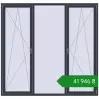 Ціноутворення Вікна 2200x2100 мм REHAU SYNEGO MD ANTHRACITE_GREY_STRUKTURAL з двох сторін. Ціна: ₴41,946.48