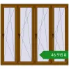 Ціноутворення Вікна 2000x1800 мм REHAU Brillant-Design GOLDEN OAK з двох сторін. Ціна: ₴46,914.79