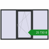 Ціноутворення Вікна 2300x1450 мм Altest Pony 375 RAL 9017 Traffic black з двох сторін. Ціна: ₴25,730.34