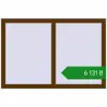 Ціноутворення Вікна 1200x800 мм REHAU Euro 70 WALNUT з двох сторін. Ціна: ₴6,130.89