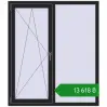 Ціноутворення Вікна 1300x1500 мм REHAU Euro 70 BLACK_ULTI-MATT з двох сторін. Ціна: ₴13,618.23