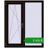 Ціноутворення Вікна 1000x1200 мм REHAU Euro 60 BLACK_BROWN з двох сторін. Ціна: ₴8,425.90