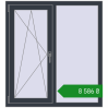 Ціноутворення Вікна 1100x1200 мм REHAU Euro 60 ANTHRACITE_GREY_STRUKTURAL з двох сторін. Ціна: ₴8,585.85