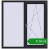 Ціноутворення Вікна 1280x1340 мм REHAU Euro 60 BLACK_ULTI-MATT з двох сторін. Ціна: ₴11,040.87
