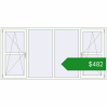 Ціноутворення Вікна 2400x1200 мм Altest Pony 375 RAL 9016 Traffic white з двох сторін. Ціна: $482.08
