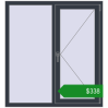 Ціноутворення Вікна 1200x1300 мм REHAU Brillant-Design ANTHRACITE_GREY_STRUKTURAL з двох сторін. Ціна: $337.70