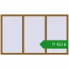 Ціноутворення Вікна 2200x1300 мм REHAU Euro 60 LIGHT_OAK з двох сторін. Ціна: ₴11,149.57