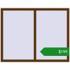 Ціноутворення Вікна 1440x1130 мм REHAU Euro 70 WALNUT з двох сторін. Ціна: $198.90