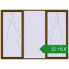 Ціноутворення Вікна 3000x2200 мм REHAU Euro 70 WALNUT з двох сторін. Ціна: ₴50,115.16