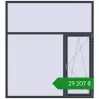 Ціноутворення Вікна 2000x2200 мм REHAU Euro 70 ANTHRACITE_GREY_STRUKTURAL з двох сторін. Ціна: ₴29,207.27