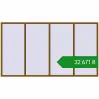 Ціноутворення Вікна 3600x2000 мм REHAU Euro 60 GOLDEN OAK з двох сторін. Ціна: ₴32,671.35