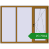 Ціноутворення Вікна 1800x1400 мм REHAU Euro 70 LIGHT_OAK з двох сторін. Ціна: ₴20,737.94