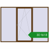 Ціноутворення Вікна 3000x2200 мм REHAU Euro 60 WALNUT з двох сторін. Ціна: ₴30,160.95