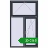 Ціноутворення Вікна 1100x1840 мм REHAU Euro 70 ANTHRACITE_GREY_STRUKTURAL з двох сторін. Ціна: ₴20,036.02