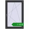 Ціноутворення Вікна 900x1400 мм REHAU Euro 70 ANTHRACITE_GREY_GLATT з двох сторін. Ціна: ₴11,102.64